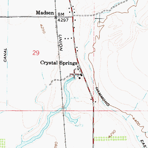 Topographic Map of Crystal Spring Resort, UT