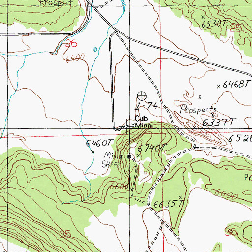 Topographic Map of Cub Mine, UT