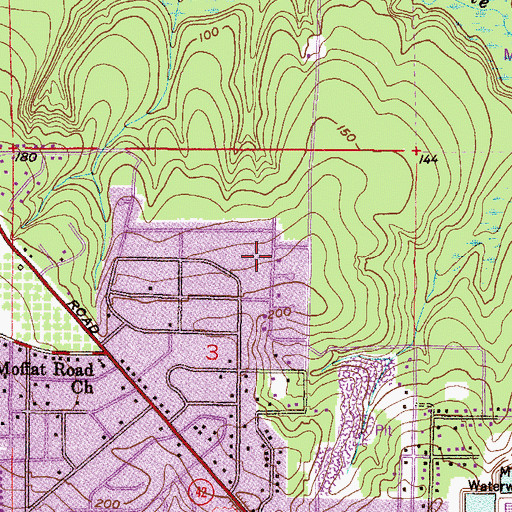 Topographic Map of Mitternight Park, AL