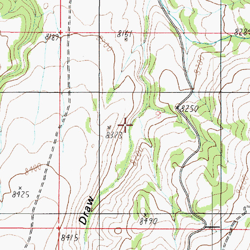 Topographic Map of Dark Valley Draw, UT