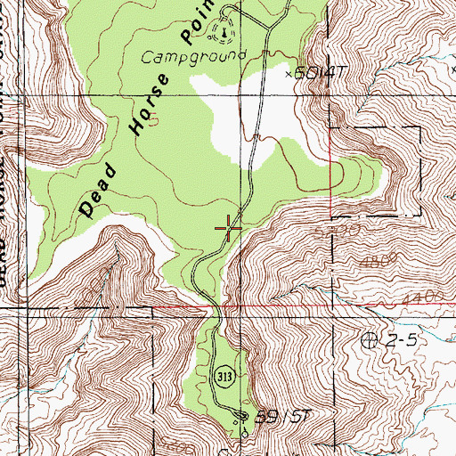 Topographic Map of Dead Horse Point Overlook, UT