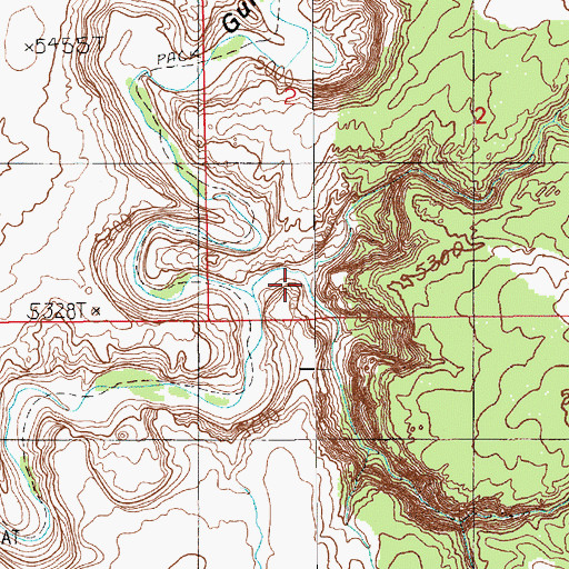 Topographic Map of Deer Canyon, UT