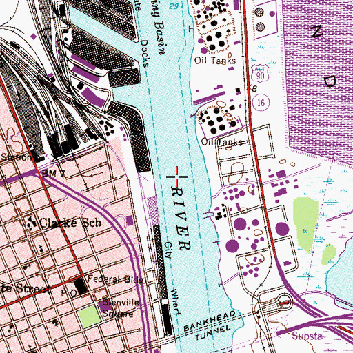 Topographic Map of Mobile Channel, AL