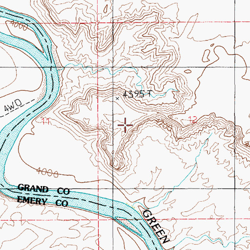 Topographic Map of Dellenbaugh Butte, UT