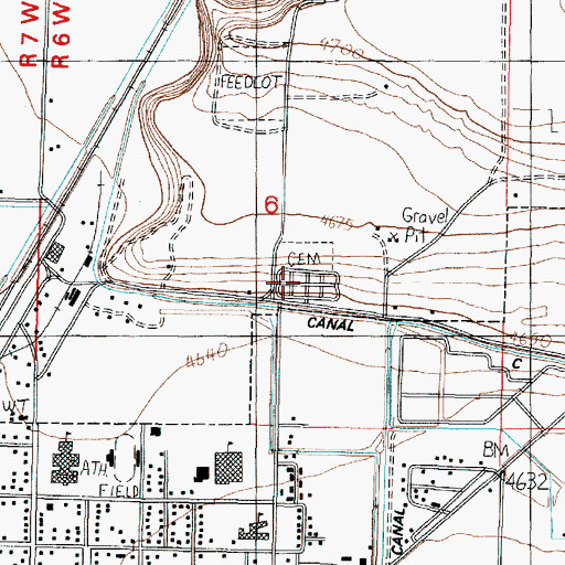 Topographic Map of Delta City Cemetery, UT