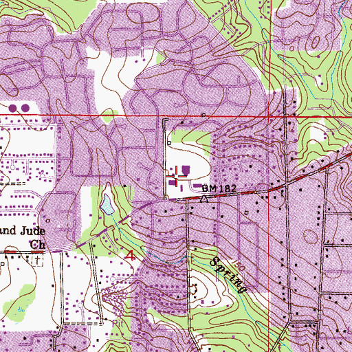 Topographic Map of Mobile Christian School, AL