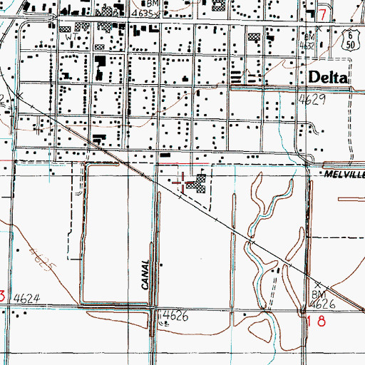 Topographic Map of Delta Early Childhood Center, UT