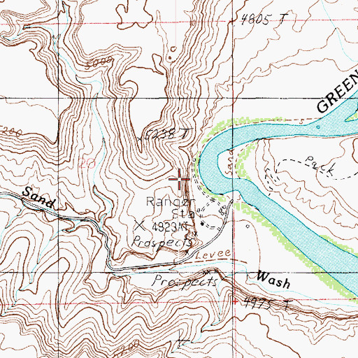Topographic Map of Desolation Canyon Historical Landmark, UT