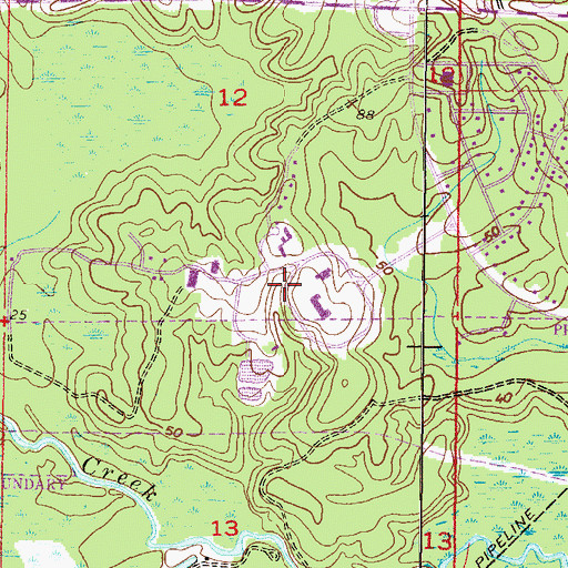Topographic Map of University of Mobile, AL