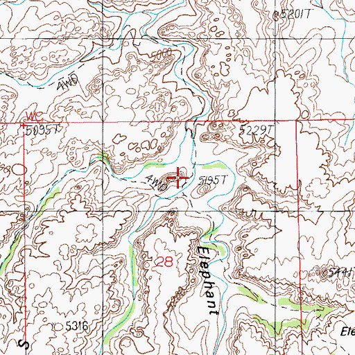 Topographic Map of Devils Pocket, UT