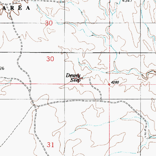 Topographic Map of Dewey Seep, UT