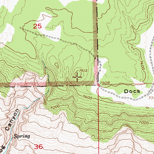 Topographic Map of Doc Valley Overlook, UT
