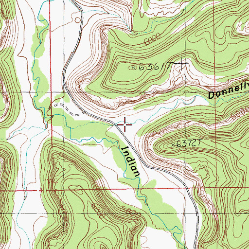 Topographic Map of Donnelly Canyon, UT