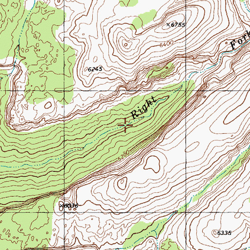 Topographic Map of Double Falls, UT