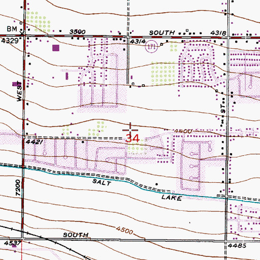Topographic Map of Douglas T Orchard Elementary School, UT