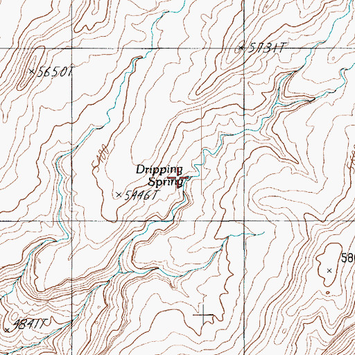 Topographic Map of Dripping Spring, UT