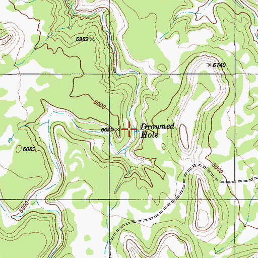 Topographic Map of Drowned Hole, UT