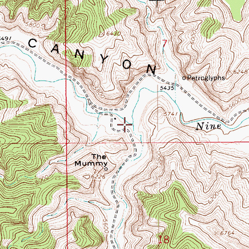 Topographic Map of Dry Canyon, UT