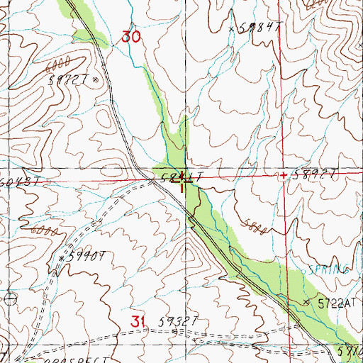 Topographic Map of Dry Canyon, UT