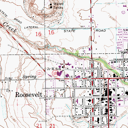 Topographic Map of Uintah Basin Medical Center, UT