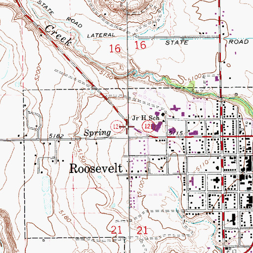 Topographic Map of Duchesne County Hospital Heliport, UT