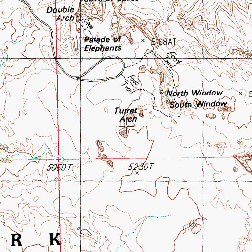 Topographic Map of Duck-on-the-Rock, UT