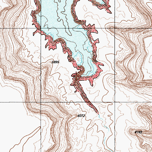 Topographic Map of Dungeon Canyon, UT