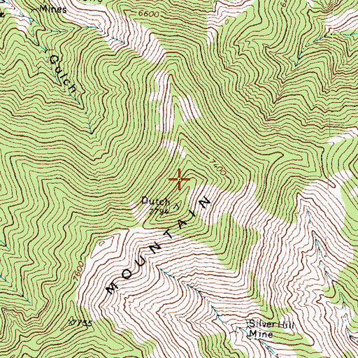 Topographic Map of Dutch Mountain, UT