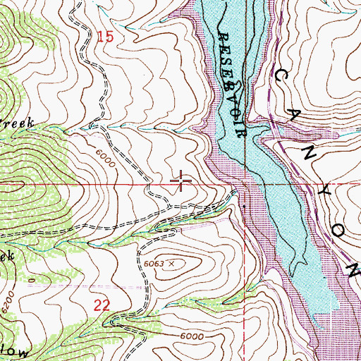 Topographic Map of East Canyon Campground, UT