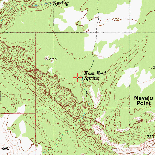 Topographic Map of East End Spring, UT