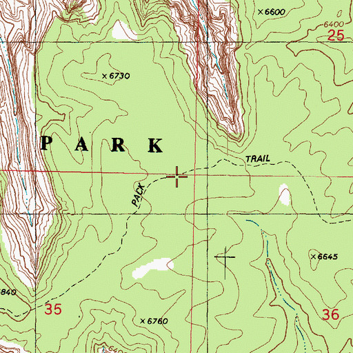 Topographic Map of East Mesa Trail, UT