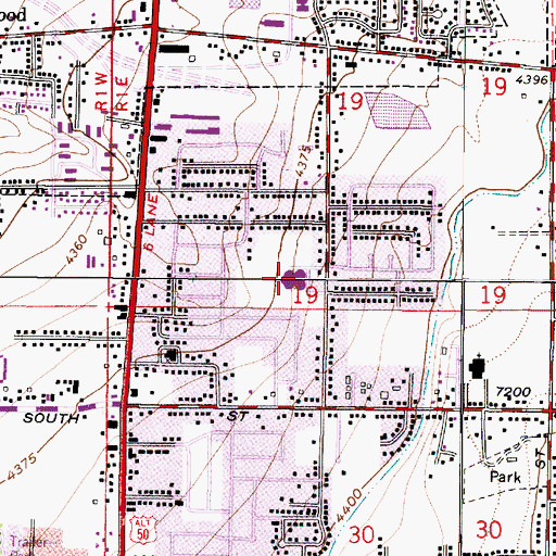Topographic Map of East Midvale Elementary School, UT