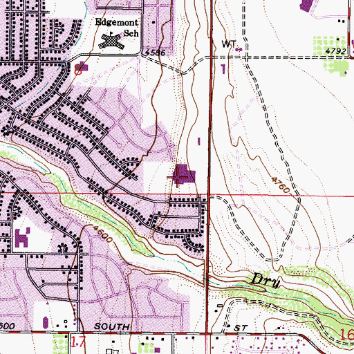 Topographic Map of Eastmont Middle School, UT