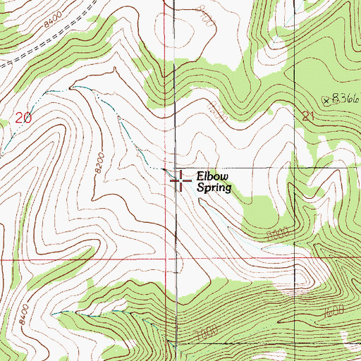 Topographic Map of Elbow Spring, UT