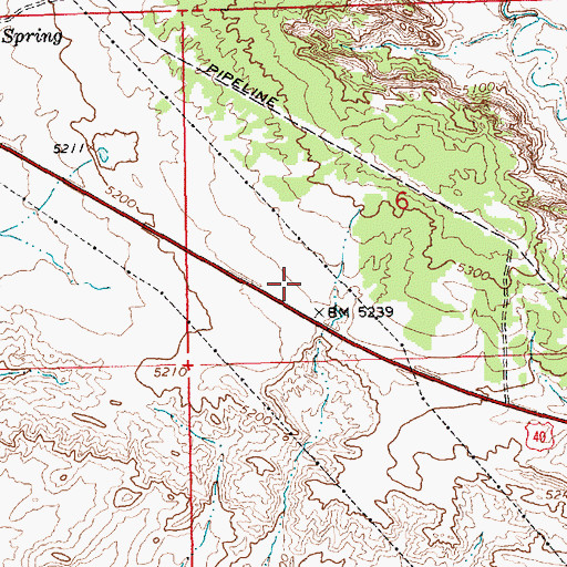Topographic Map of Escalante Trail Historical Marker, UT