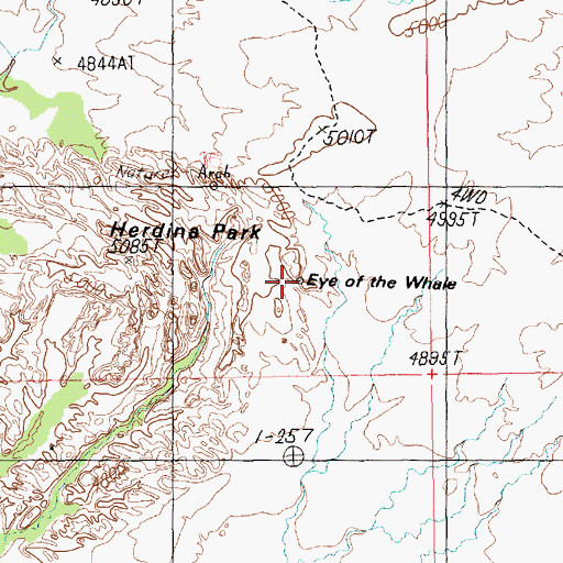 Topographic Map of Eye of the Whale Arch, UT