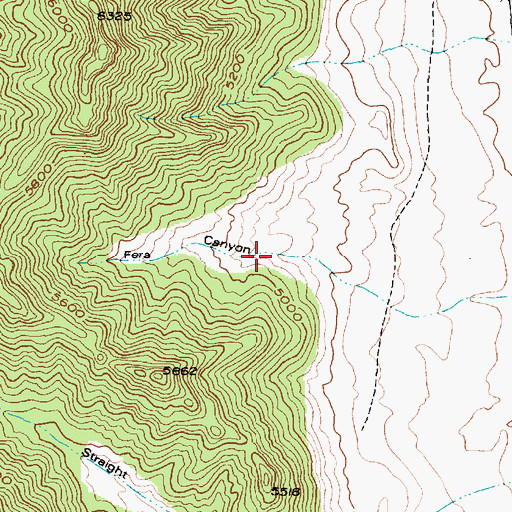 Topographic Map of Fera Canyon, UT