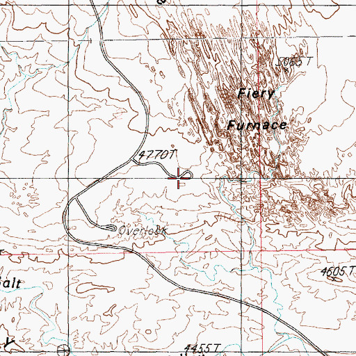 Topographic Map of Fiery Furnace Viewpoint, UT