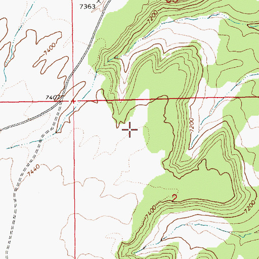 Topographic Map of Flat Rock, UT