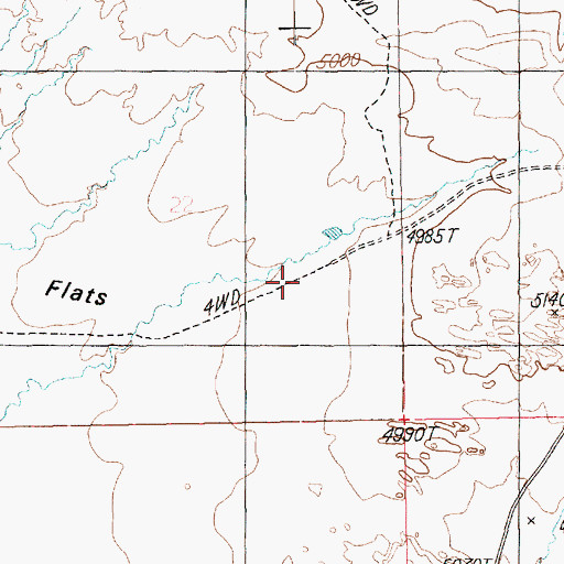 Topographic Map of Football Arch, UT