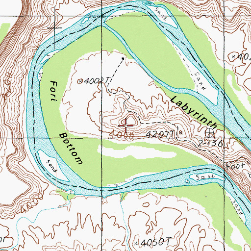 Topographic Map of Fort Ruin, UT