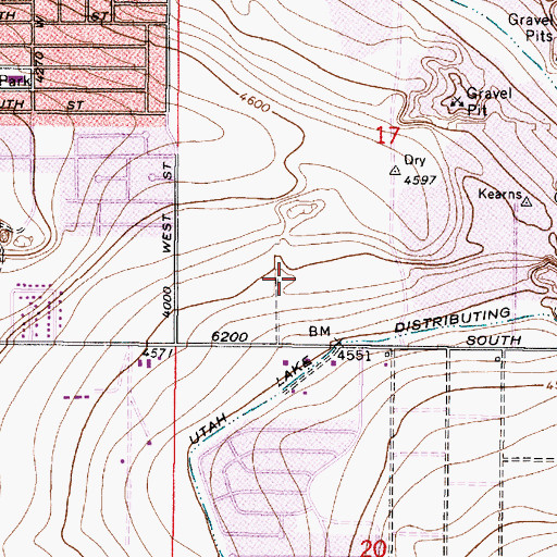 Topographic Map of Fox Hills Elementary School, UT