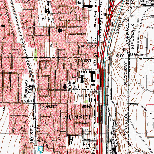 Topographic Map of Fremont Elementary School, UT