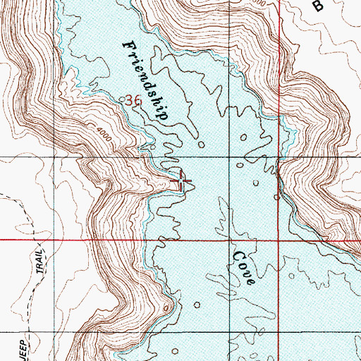 Topographic Map of Friendship Cove, UT