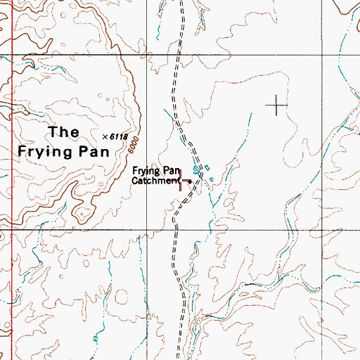 Topographic Map of Frying Pan Catchment, UT