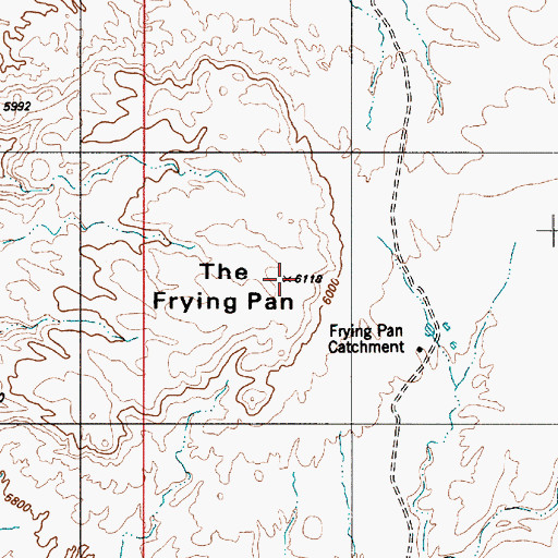 Topographic Map of The Frying Pan, UT