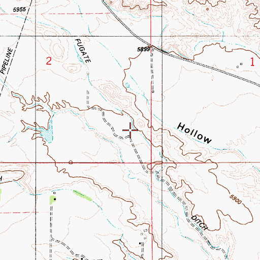Topographic Map of Fugate Ditch, UT