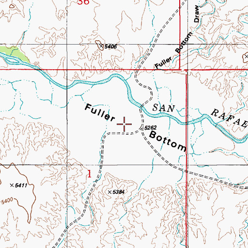 Topographic Map of Fuller Bottom, UT
