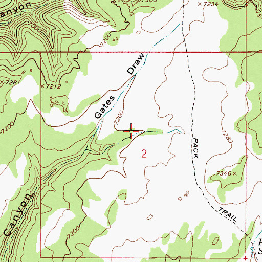 Topographic Map of Gates Spring, UT