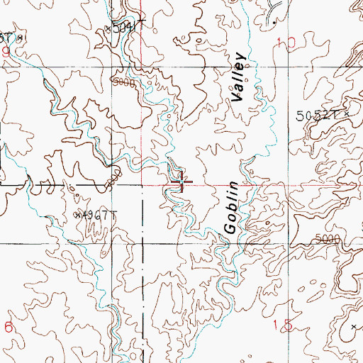 Topographic Map of Goblin Valley Campground, UT